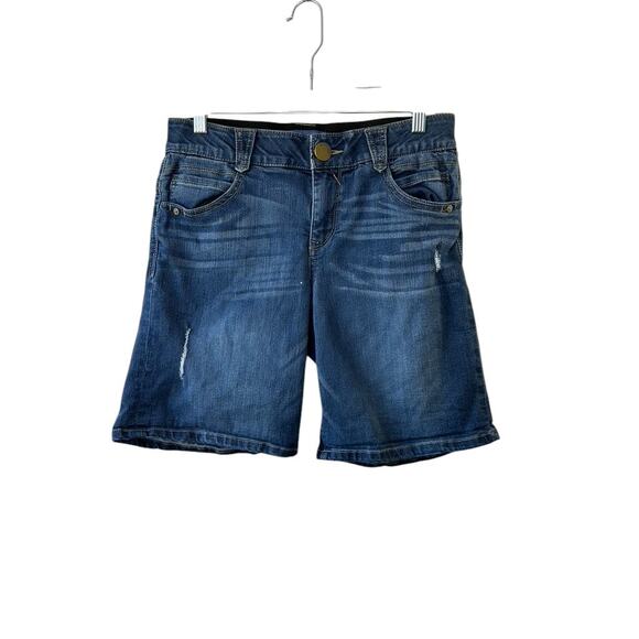 Democracy "Ab"solution Medium Rinse Denim Bermuda Shorts Women's Size 6 - Picture 1 of 3